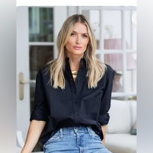 Julia Amory Carolyn poplin shirt S black